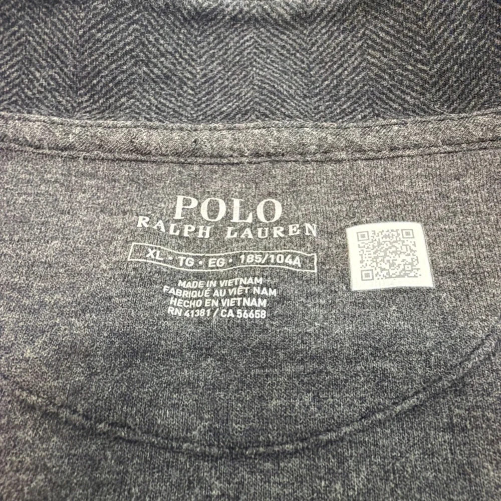 Polo Ralph Lauren's Men 1/4 Zip Dark Grey Sz XLarge Pullover Sweater